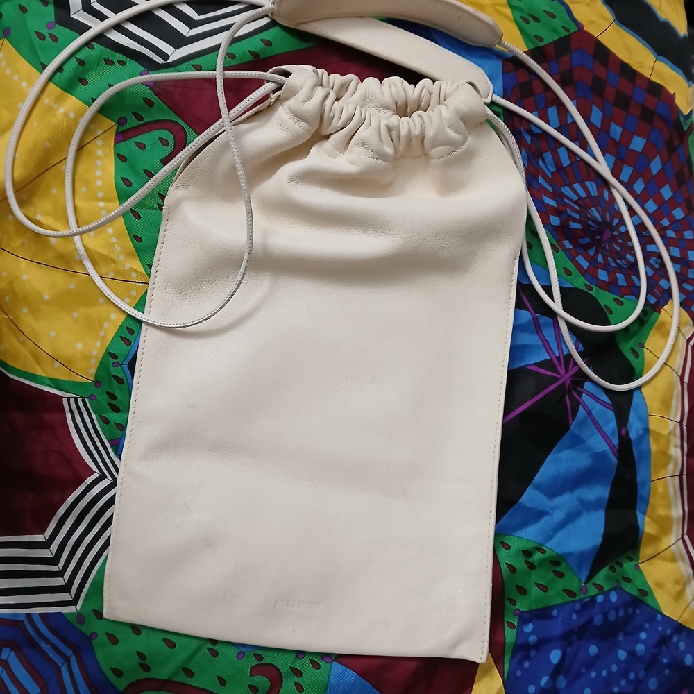 Jil Sander Cream Drawstring Backpack - image 3